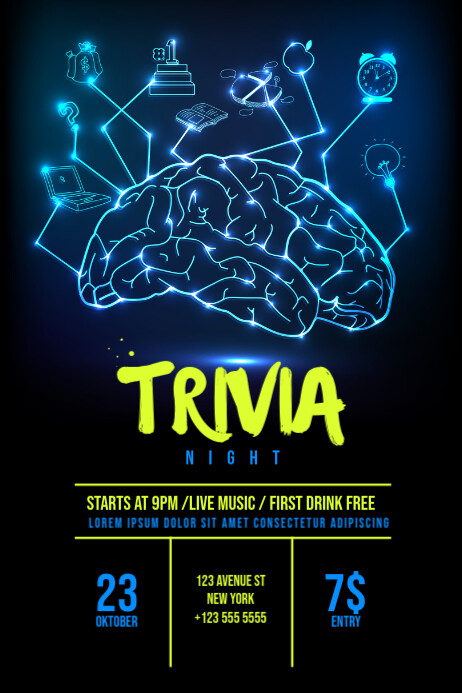 Image 2 for Free Trivia Night Flyer Template