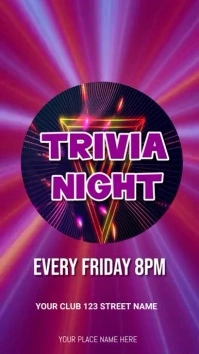 trivia night  Flyers Instagram Reel template