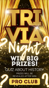 Trivia Night Gold Instagram Story template