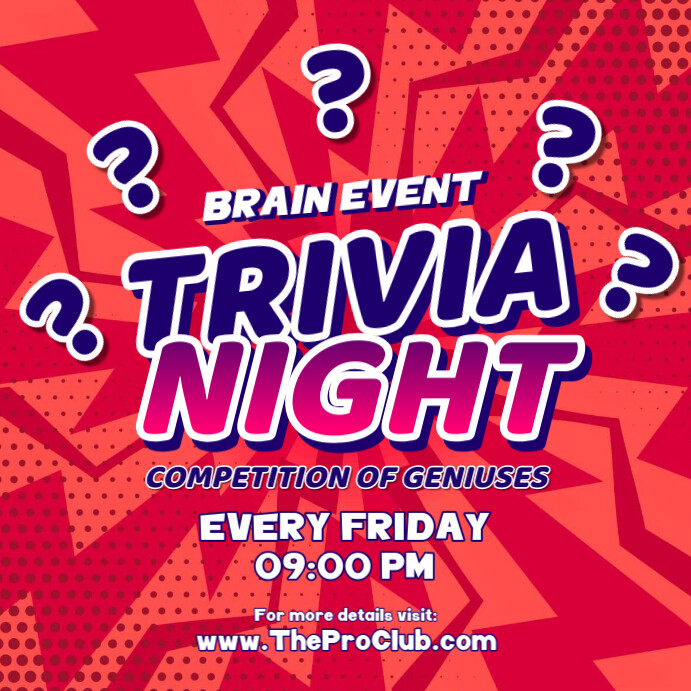 Trivia Night Instagram Post Template | PosterMyWall