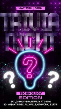 Trivia Night Neon Instagram Story template