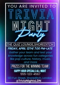 TRIVIA NIGHT PARTY A6 template