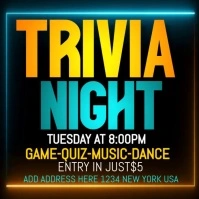 Trivia night party new professional post Square (1:1) template