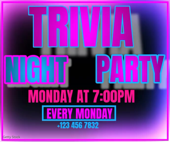 Trivia night party professional Template | PosterMyWall