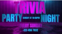 Trivia night party templates Digital Display (16:9)