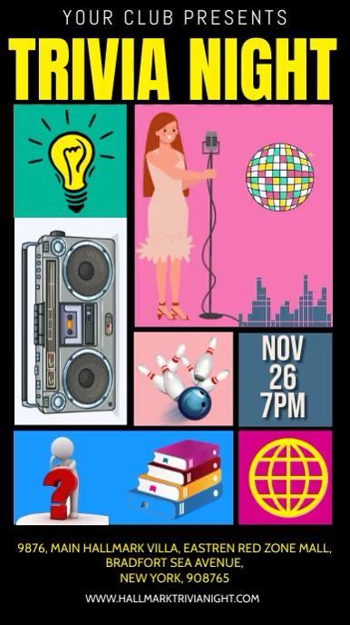 Trivia Night Post Template | PosterMyWall