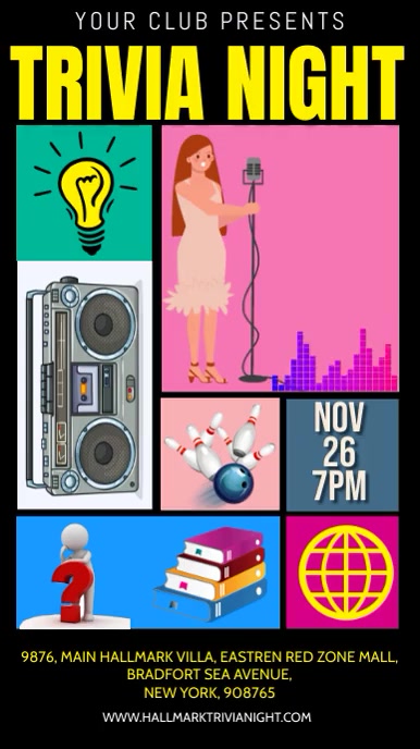 Trivia Night Post Template | PosterMyWall