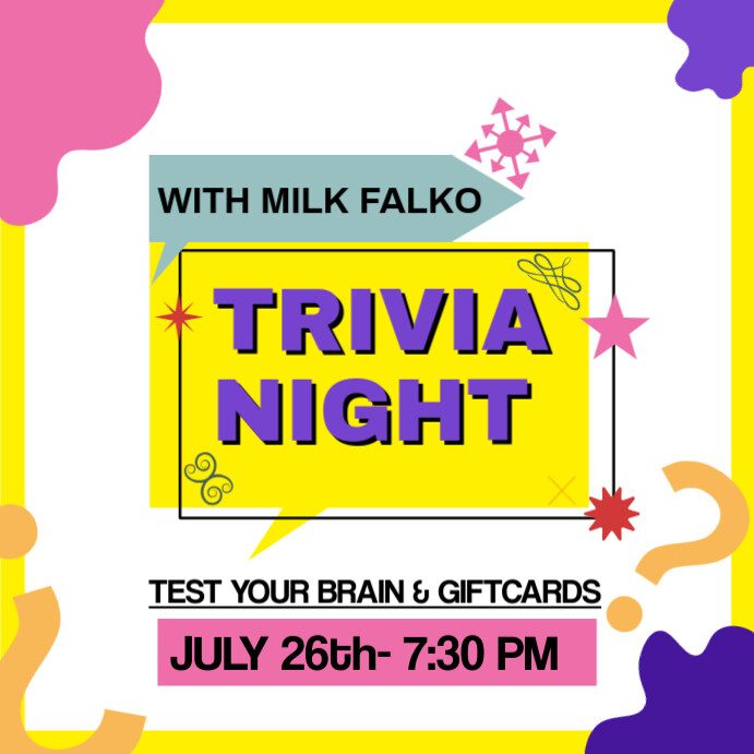 Plantilla de Trivia night post | PosterMyWall