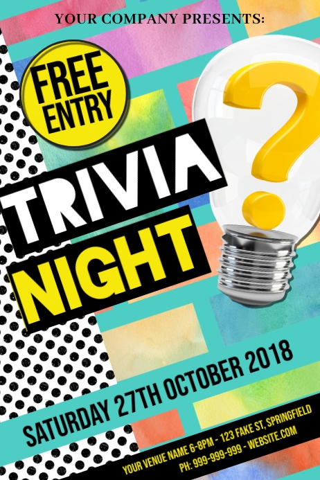 Copy of Trivia Night Poster | PosterMyWall