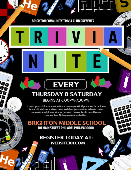 Trivia Night Template PosterMyWall