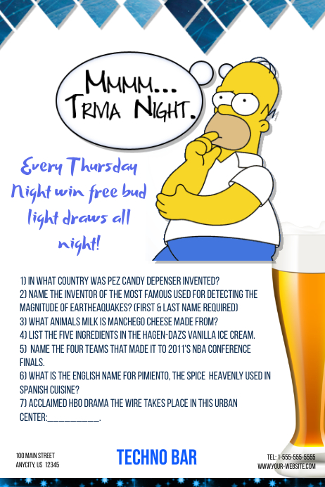 Trivia Night Template PosterMyWall