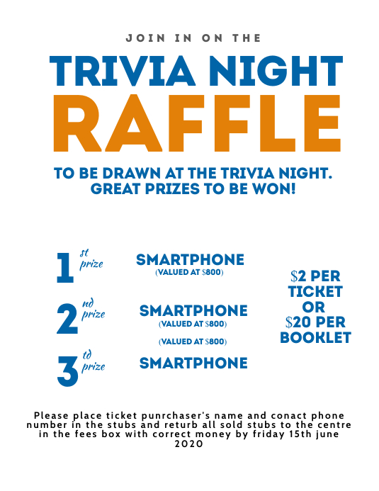Copy of TRIVIA NIGHT Raffle Poster Template | PosterMyWall