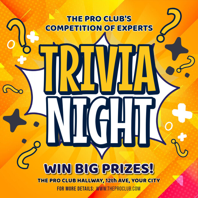 Copy of Trivia Night Square Ads | PosterMyWall