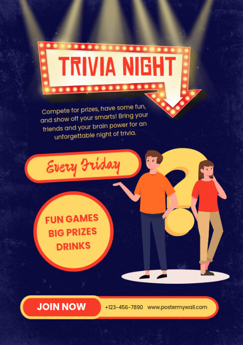 trivia night template | PosterMyWall