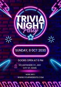 trivia night template A4