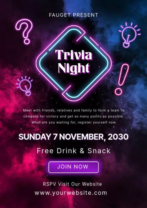 trivia night template | PosterMyWall