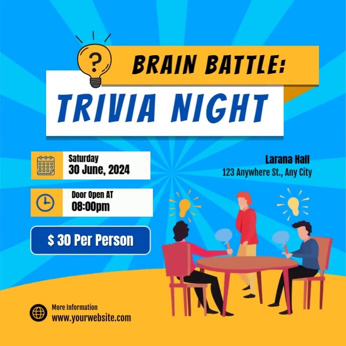 trivia night template | PosterMyWall