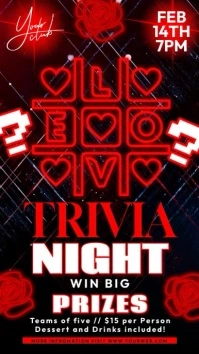 Trivia Night Valentines Instagram Story template
