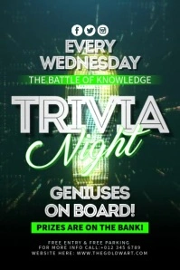 Trivia Night Video Poster template