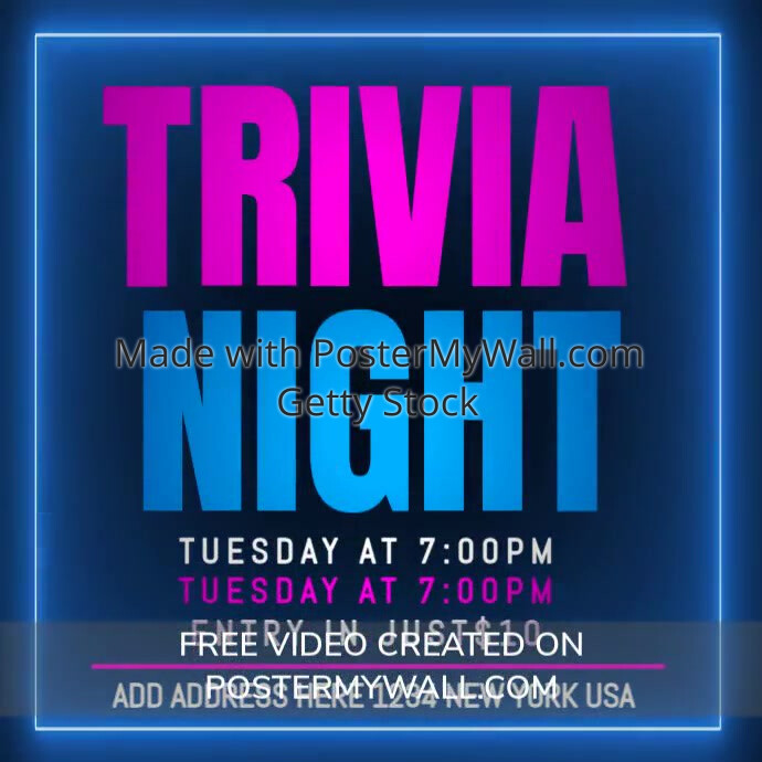trivia night video Instagram post Template | PosterMyWall