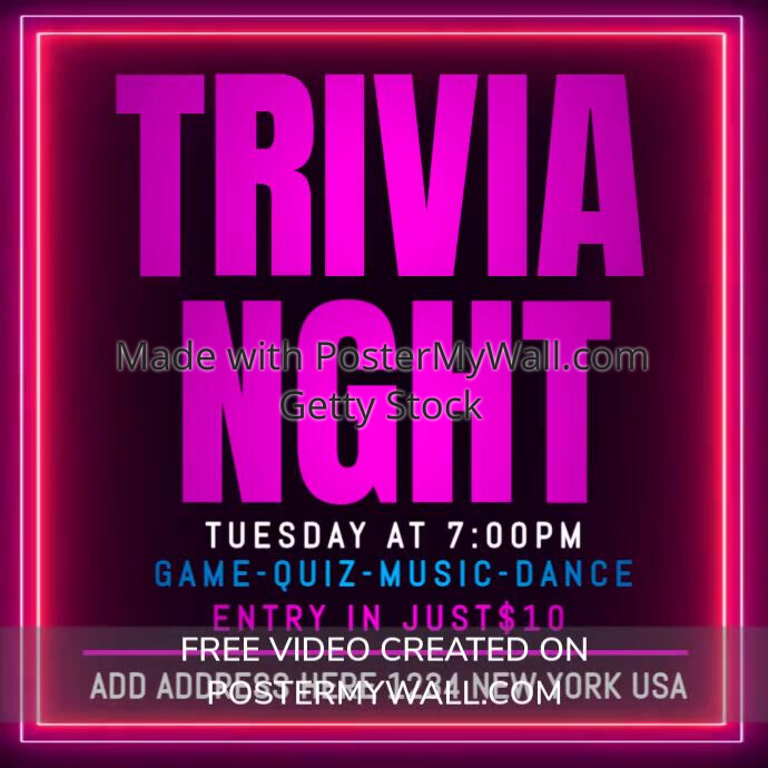 trivia night video Instagram post Template | PosterMyWall