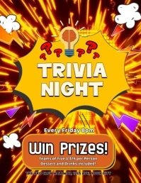 Trivia Night Win Prizes Flyer (US Letter) template
