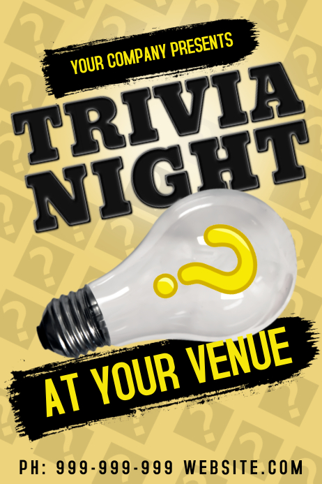 Trivia Poster Vorlage Postermywall