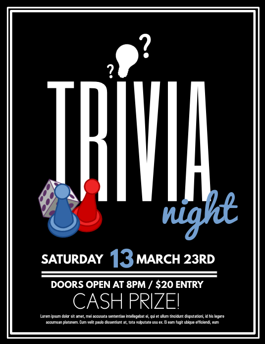 Trivia Template | PosterMyWall