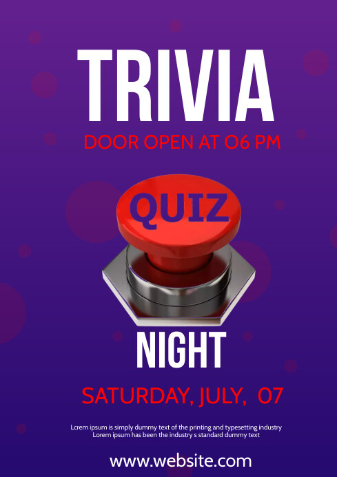 Trivia Quiz Template | PosterMyWall