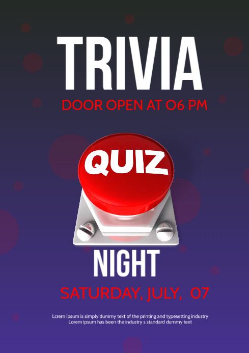 Trivia Quiz Template PosterMyWall