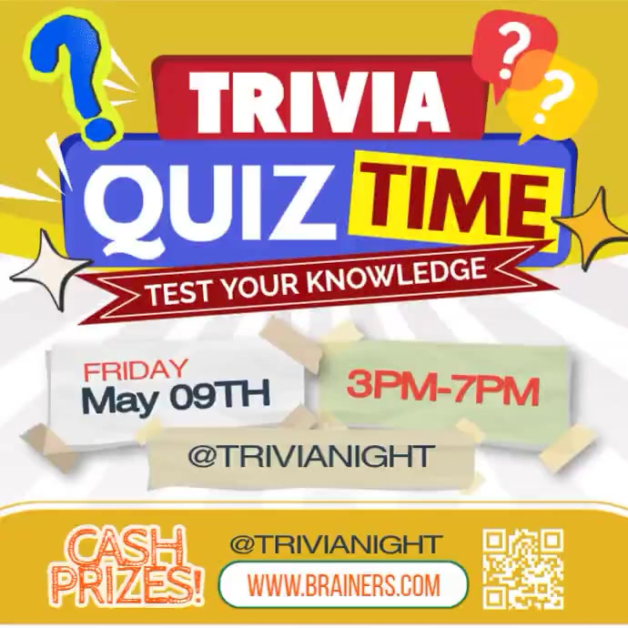 Plantilla de Trivia Quiz Event Instagram Ad | PosterMyWall