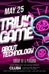 Trivia Technology edition Affiche template