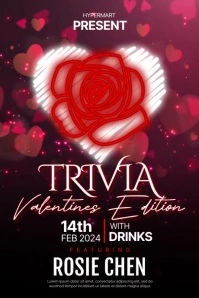 Trivia Valentines โปสเตอร์ template