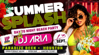 Black Summer Beach Party Miniatura di YouTube Template