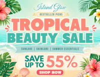 Tropical Beauty Sale Pamflet (Letter AS) template