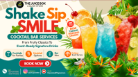 Tropical Cocktail Bar Drink Services YouTube 缩略图 template