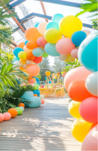 Tropical Garden Party Celebration Tabloid template