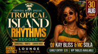 Schwarz Tropical Night Event Miniatura di YouTube Template