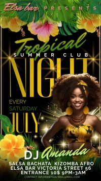 tropical night club template Instagram Story
