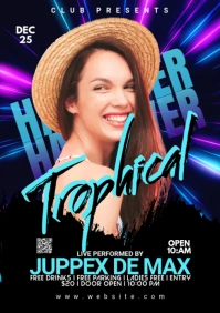 Tropical Party Flyer A2 template