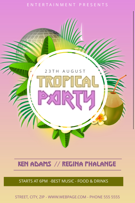 copy of tropical party flyer template postermywall tropical flyer template