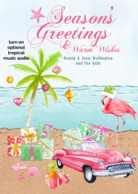 Tropical Beach Christmas Greeting Card Template | PosterMyWall