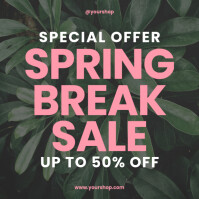 Blue Spring Break Special Sale Instagram Post Template | PosterMyWall