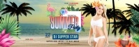 Tropical Summer Party LinkedIn Banner template