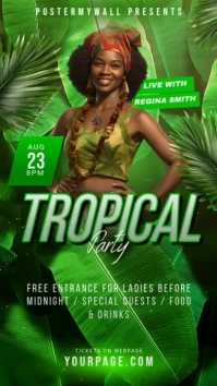 Tropical Summer Party Instagram reel template