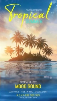 Tropical Summer Party Instagram Story template