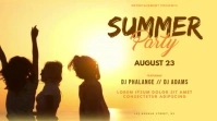 Tropical Summer Party video ad Template Digitalanzeige (16:9)
