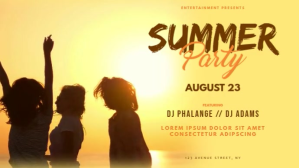 Tropical Summer Party video ad Template Digitalt display (16:9)