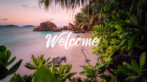 黑色 Welcome Message Presentation Template