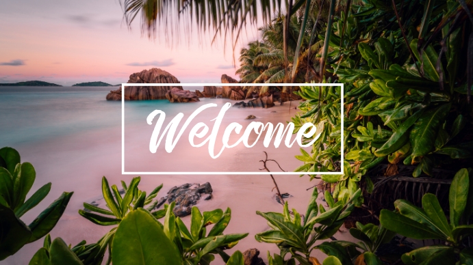 tropical zoom background Présentation (16:9) template